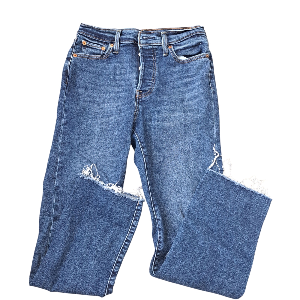 Signature by Levi Strauss Frayed Hem Blue Jeans